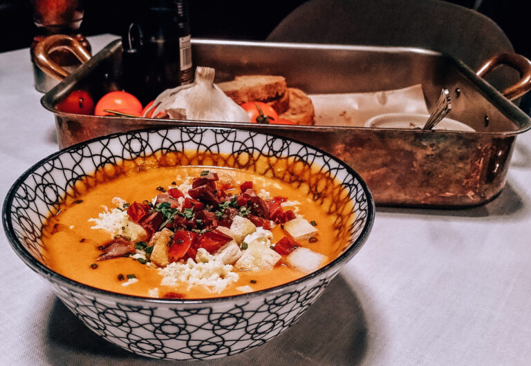 Easy salmorejo recipe- a perfect cold soup for hot summer days.
