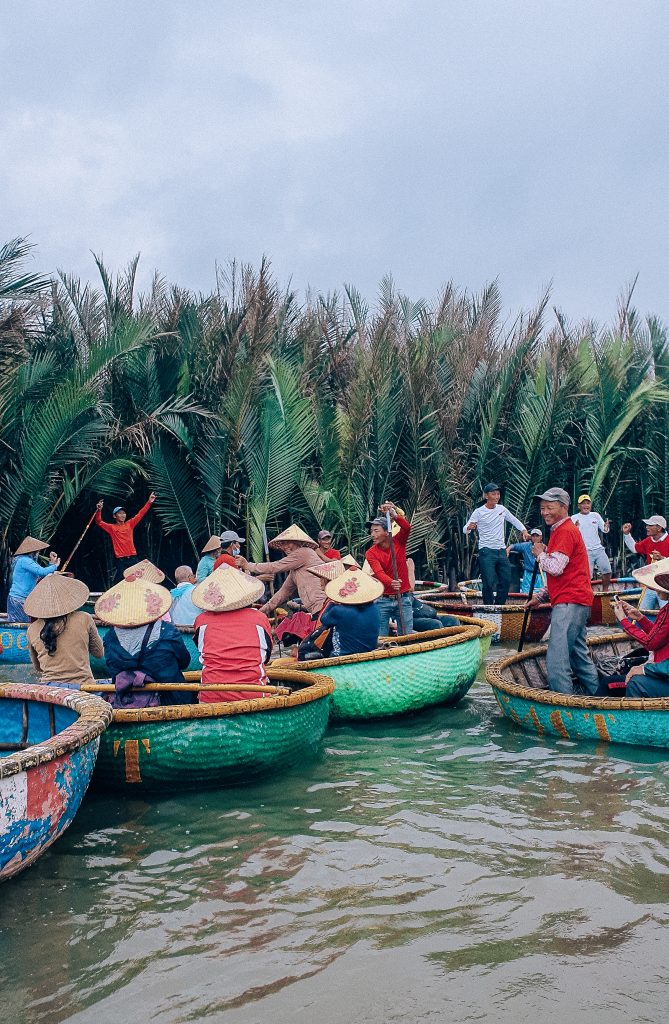 basket boat tour in hoi an