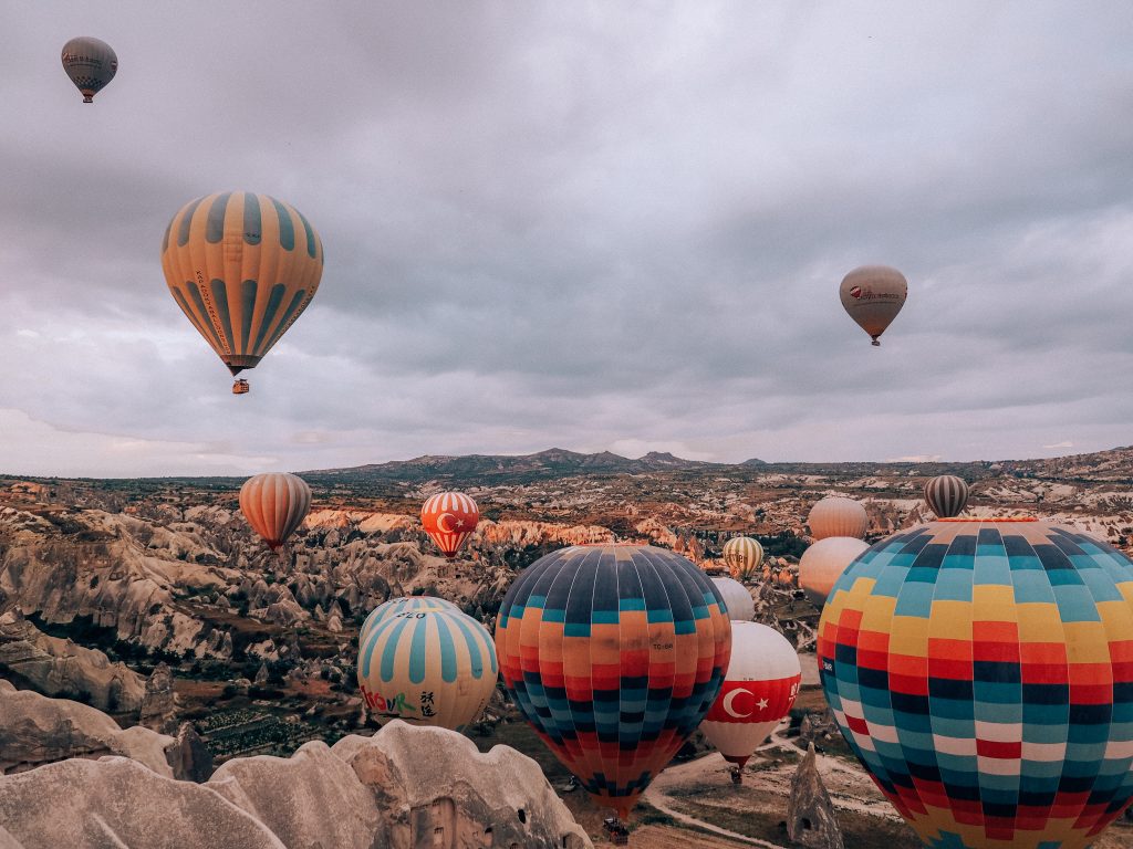 balloons over Cappadocia