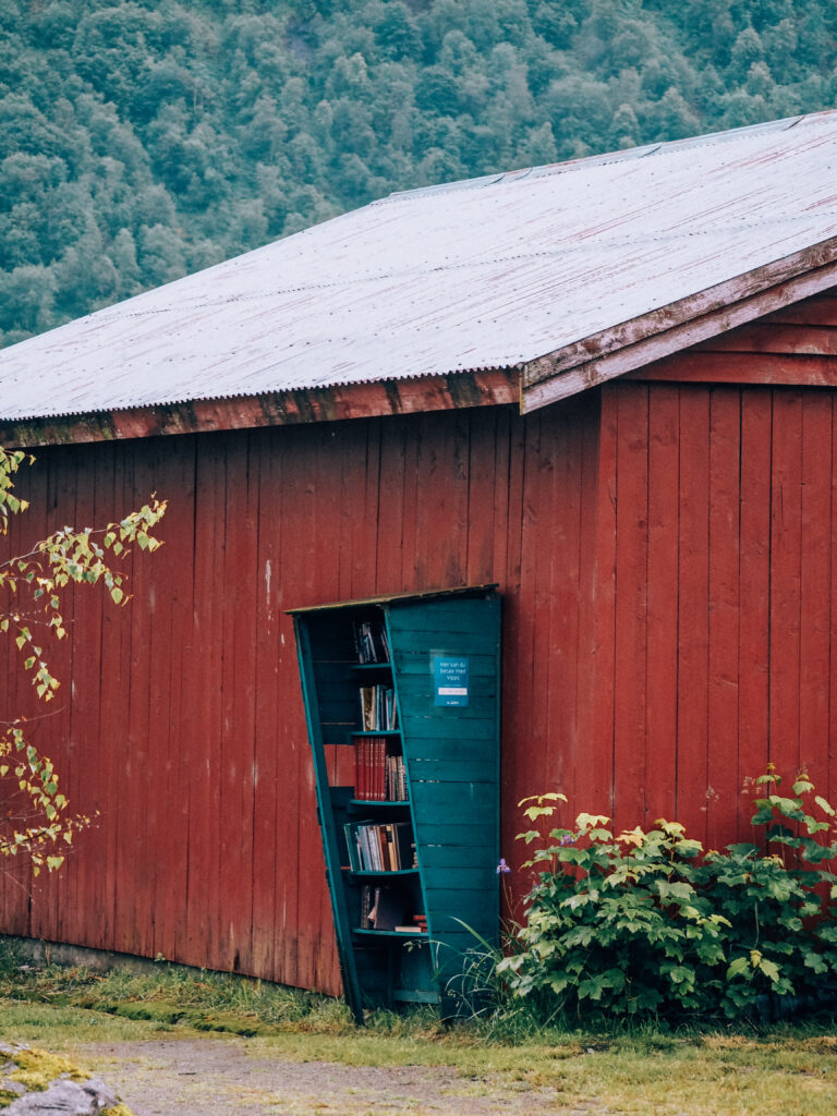 Mundal booktown town Norwegian fjords