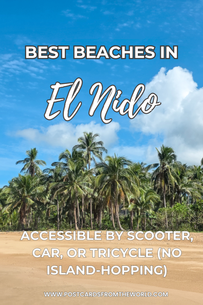 el nido beaches by land