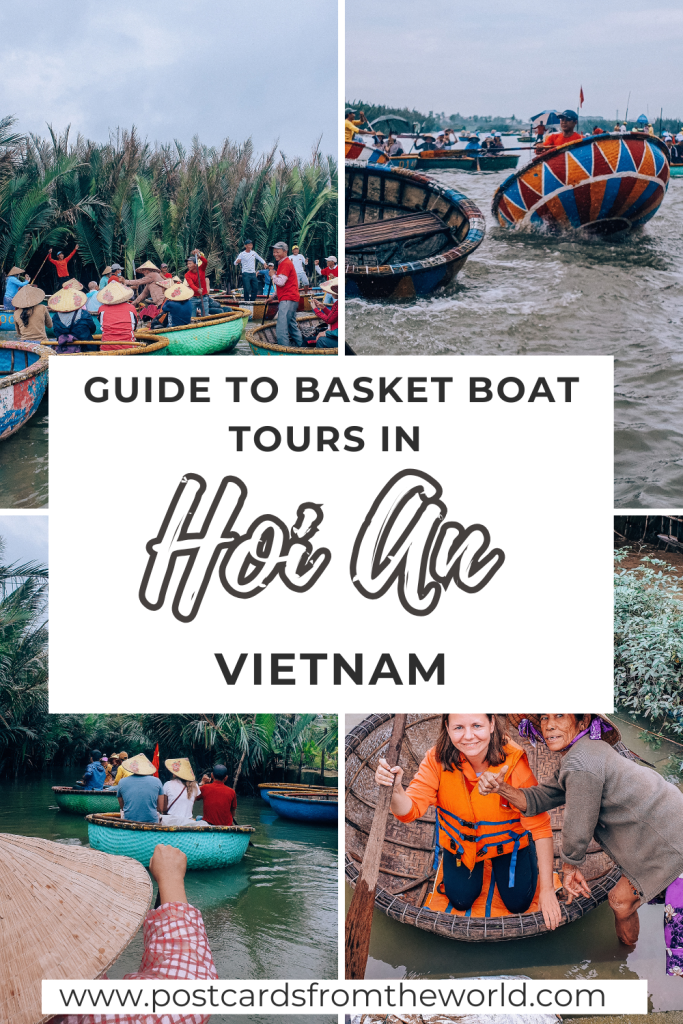 basket boat tour in hoi an